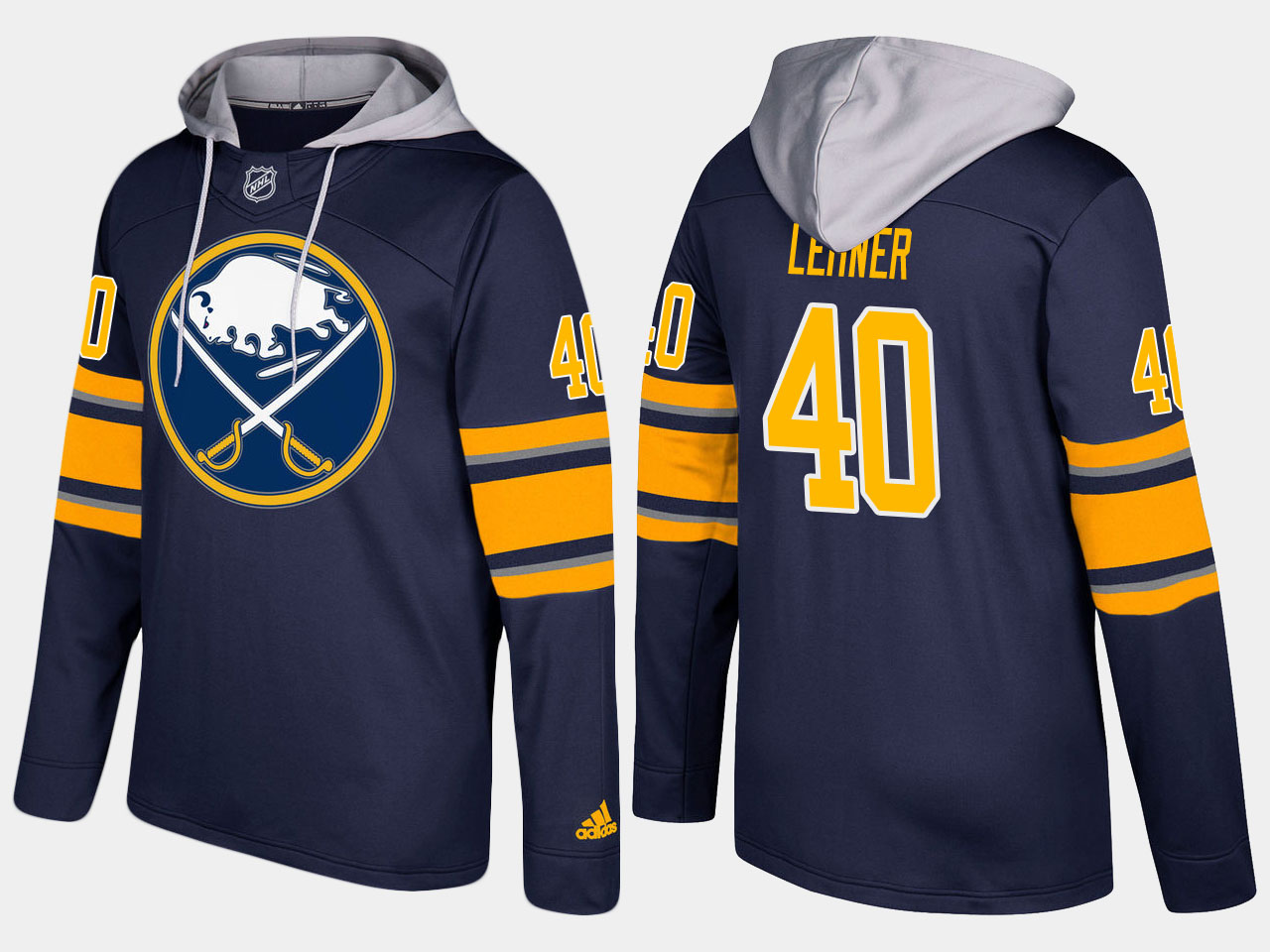 NHL Men Buffalo sabres 40 robin lehner blue hoodie